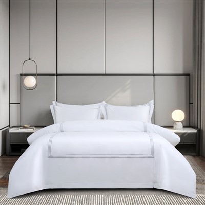 400TC bombažna vezena posteljnina